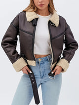 Frances | Belted Aviator Jacket — view 4