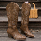 Seraphelle | Women's Embroidered Knee-High Cowboy Boots — view 18