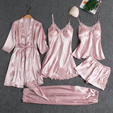 Celestine | 5-Piece Satin Lace Nightwear Set — view 6