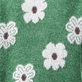 Daphne | Women's Daisy Floral Collared Half-Zip Knitted Jumper — view 5