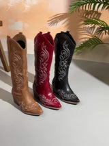 Seraphelle | Women's Embroidered Knee-High Cowboy Boots — view 19