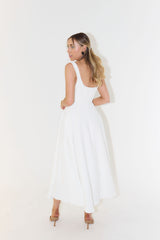 Anastasia | Square Neck Christmas Party Midi Dress — view 4