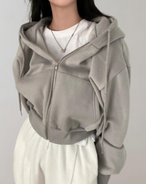 Women's Lightweight Relaxed Fit Zip-Up Hoodie — view 4