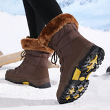 Karina | Women's Fleece-Lined Snow Boots with Faux Fur Cuff & Grip Sole — view 6