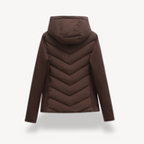 Delphine | Chevron Quilted Hooded Jacket — view 5