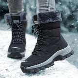 Karina | Women's Fleece-Lined Snow Boots with Faux Fur Cuff & Grip Sole — view 11