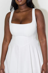 Anastasia | Square Neck Christmas Party Midi Dress — view 12