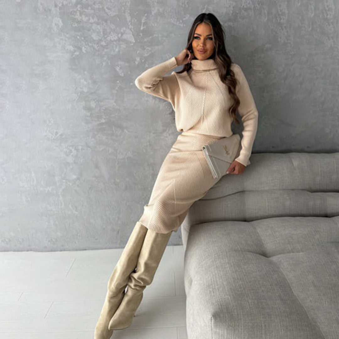 Women's Knitted Jumper & Skirt Two-Piece Set — view 3
