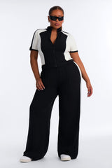 Women's Matching Pants Set — Short Sleeve | Yvezi — 5