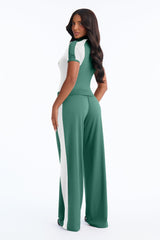Women's Matching Pants Set — Short Sleeve | Yvezi — 12