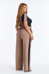 Women's Matching Pants Set — Short Sleeve | Yvezi — 24