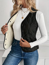 Elowen | Women's Reversible Borg & Quilted Gilet — view 4