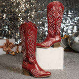 Seraphelle | Women's Embroidered Knee-High Cowboy Boots — view 15