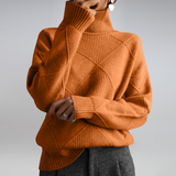Marcheline | Women's Diamond Knit Turtleneck Jumper — view 11