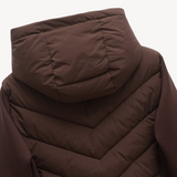 Delphine | Chevron Quilted Hooded Jacket — view 7