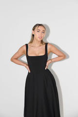 Anastasia | Square Neck Christmas Party Midi Dress — view 11