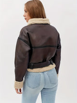 Frances | Belted Aviator Jacket — view 2