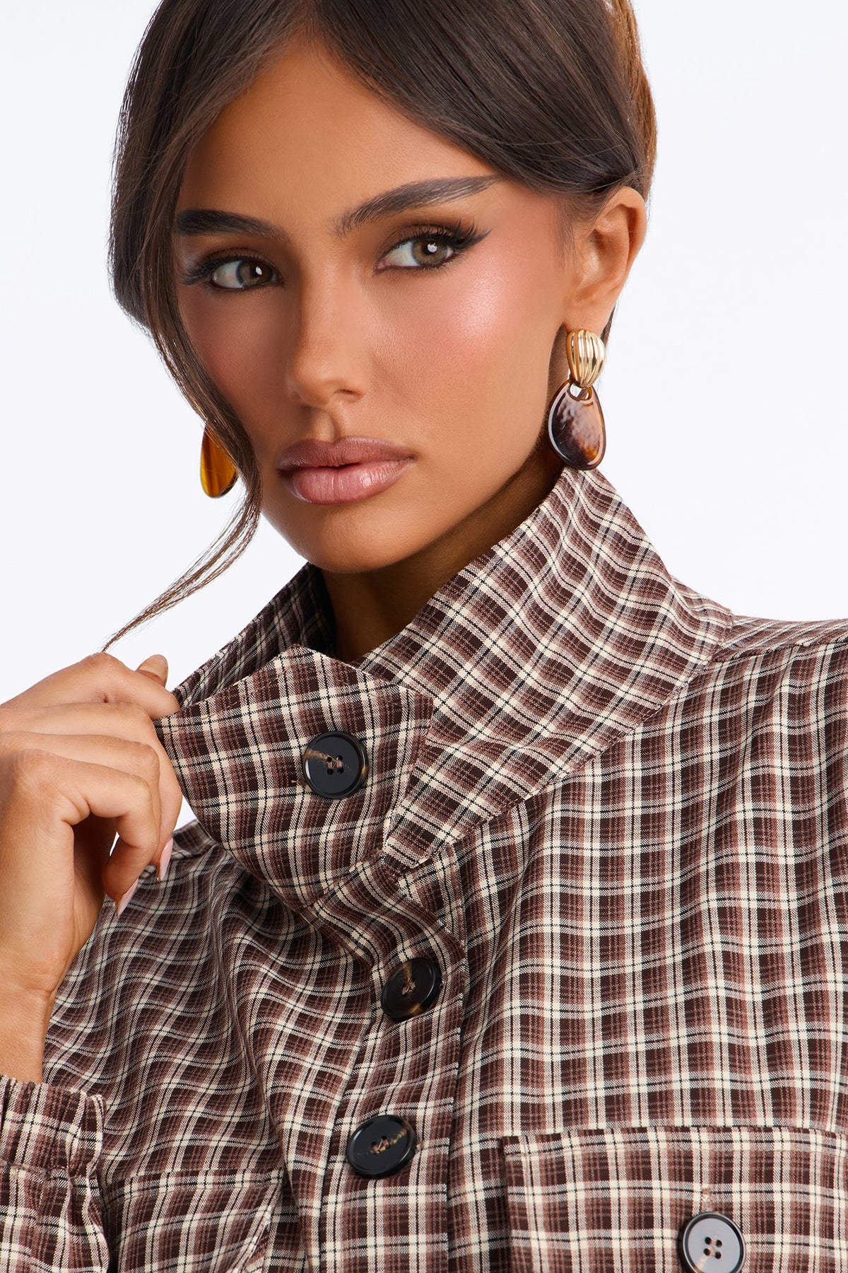 Women's Check Matching Skirt Set | Yvezi — 3