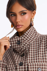 Women's Check Matching Skirt Set | Yvezi — 3