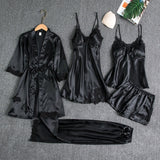 Celestine | 5-Piece Satin Lace Nightwear Set — view 3