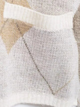 Women's Cropped Argyle Knit Cardigan — view 5