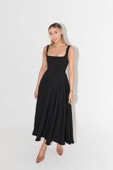 Anastasia | Square Neck Christmas Party Midi Dress — view 9