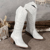 Seraphelle | Women's Embroidered Knee-High Cowboy Boots — view 14