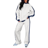 Seralyn | Women's Striped Two-Piece Lounge Set — view 1