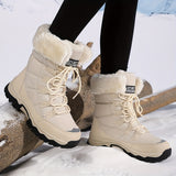 Karina | Women's Fleece-Lined Snow Boots with Faux Fur Cuff & Grip Sole — view 2
