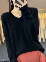 Ferna | Women's Relaxed-Fit V-Neck Knit Jumper — view 7