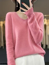 Ferna | Women's Relaxed-Fit V-Neck Knit Jumper — view 9