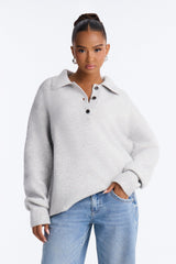 Women's Knit Polo Sweater — Collared | Yvezi — 1