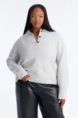 Women's Knit Polo Sweater — Collared | Yvezi — 6
