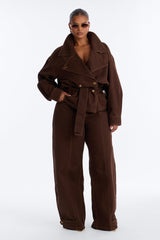 Women's Belted Cotton Jacket | Yvezi — 1