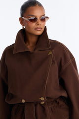 Women's Belted Cotton Jacket | Yvezi — 8