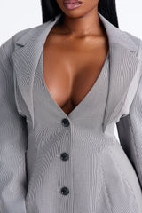Women's Houndstooth Blazer — Long Sleeve | Yvezi — 8