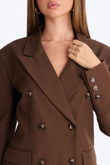 Women's Oversized Double-Breasted Blazer — Long Sleeve | Yvezi — 4