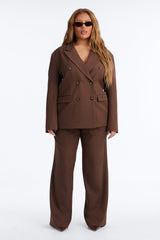 Women's Oversized Double-Breasted Blazer — Long Sleeve | Yvezi — 5