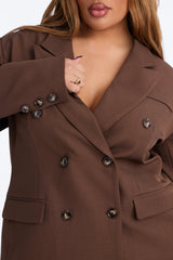 Women's Oversized Double-Breasted Blazer — Long Sleeve | Yvezi — 7