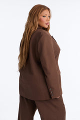 Women's Oversized Double-Breasted Blazer — Long Sleeve | Yvezi — 8