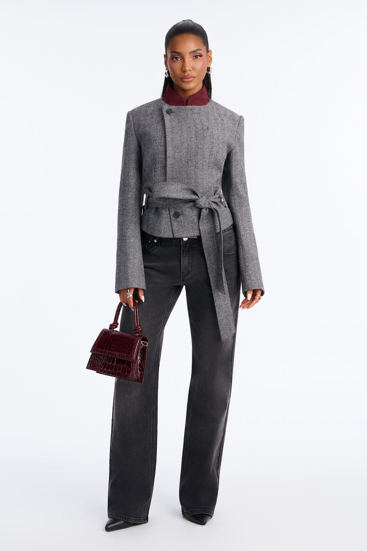 Women's Wool Blend Blazer — Long Sleeve | Yvezi — 3