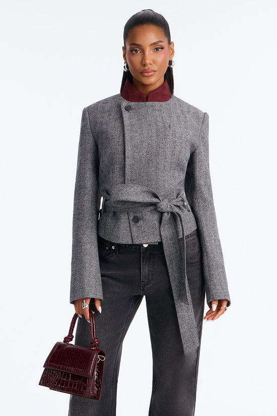 Women's Wool Blend Blazer — Long Sleeve | Yvezi — 1