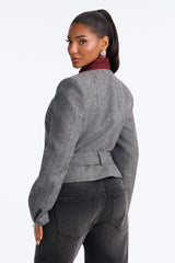 Women's Wool Blend Blazer — Long Sleeve | Yvezi — 5