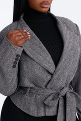 Women's Wool Blend Blazer — Long Sleeve | Yvezi — 9