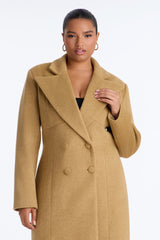 Women's Double-Breasted Wool Blend Coat | Yvezi — 7