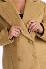 Women's Double-Breasted Wool Blend Coat | Yvezi — 8