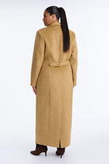 Women's Double-Breasted Wool Blend Coat | Yvezi — 9
