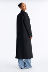 Women's Pinstripe Double-Breasted Coat | Yvezi — 4