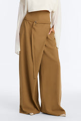 Women's Belted High-Waisted Pants — Wide Leg | Yvezi — 2