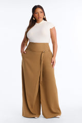Women's Belted High-Waisted Pants — Wide Leg | Yvezi — 6